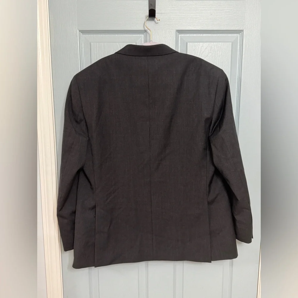 Pronto Uomo Men’s Charcoal Gray 2 Button Suit Jacket Blazer 46R Wool Blend